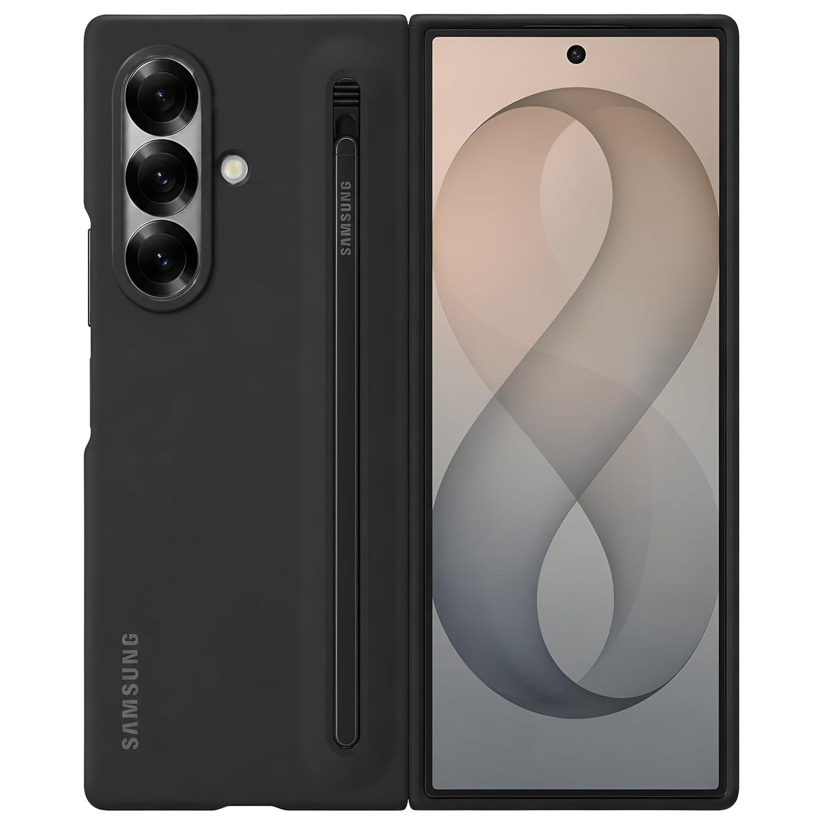 Magnetic Original for New Samsung Galaxy Z Fold 8 Ultra Case/Cover with S Pen & Front Screen Protector | 360° Full Protection Cover | Slim Matte Hard Back Case | Premium Design, Black