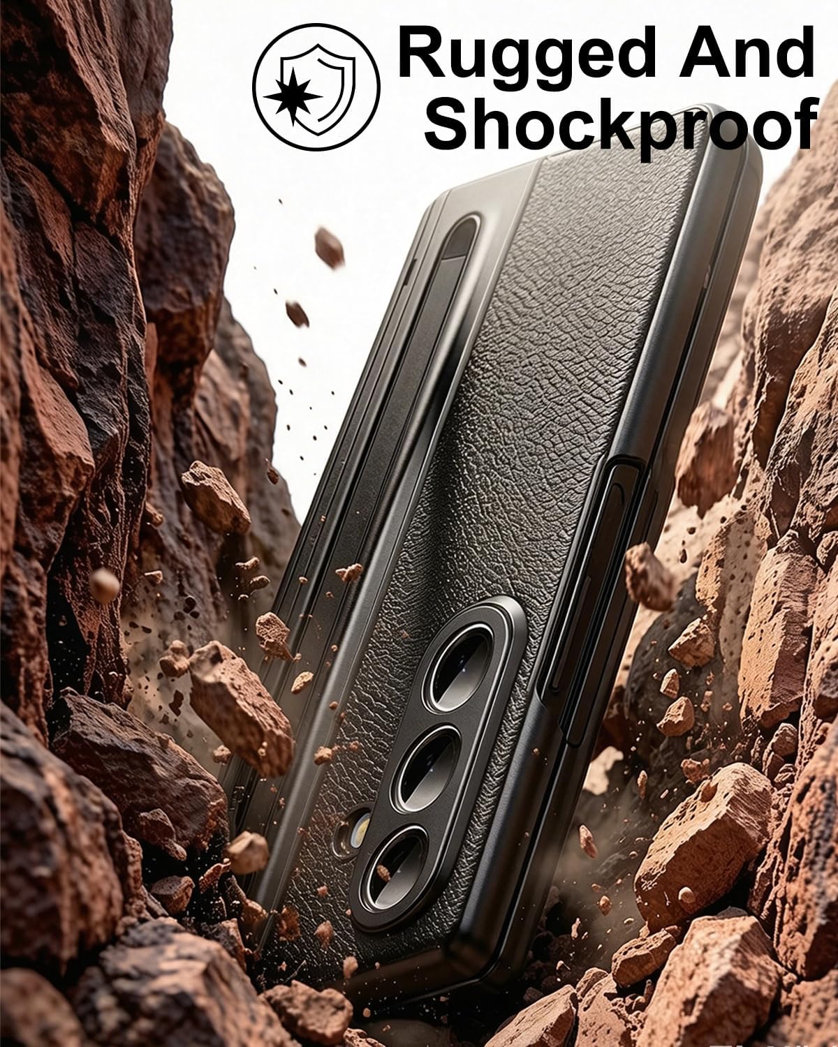 Flex Armor Leather Hinge Protection + S Pen Case Compatible with Samsung Galaxy Z Fold 8 Ultra