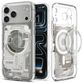 Spigen Ultra Hybrid MagFit Back Cover Case for iPhone 17 Pro, MagSafe Compatible, Air Cushion Technology - Polycarbonate + TPU | Zero One Natural Titanium