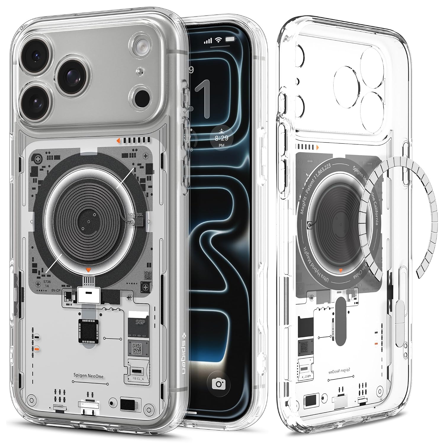 Spigen Ultra Hybrid MagFit Back Cover Case Compatible with iPhone 17 Pro Max (TPU + Poly Carbonate | Neo One)