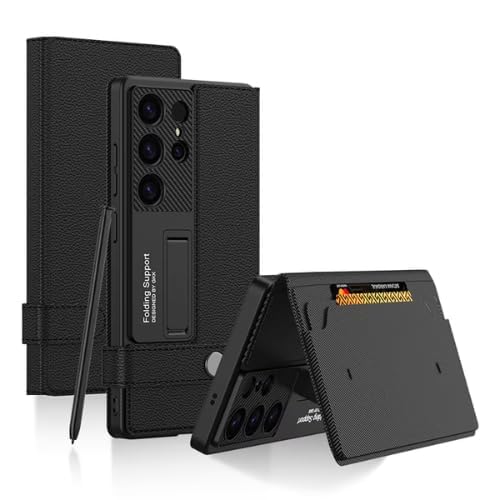 Samsung Galaxy S25 Ultra Premium Leather Wallet Case | Magnetic Flip Cover with Card Slots & Stand (Copy)