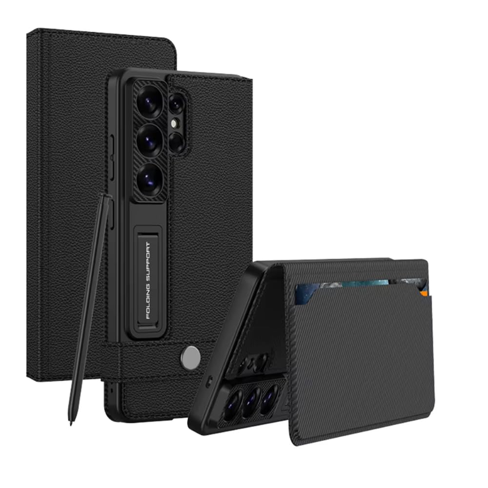 Samsung Galaxy S26 Ultra Premium Leather Wallet Case | Magnetic Flip Cover with Card Slots & Stand