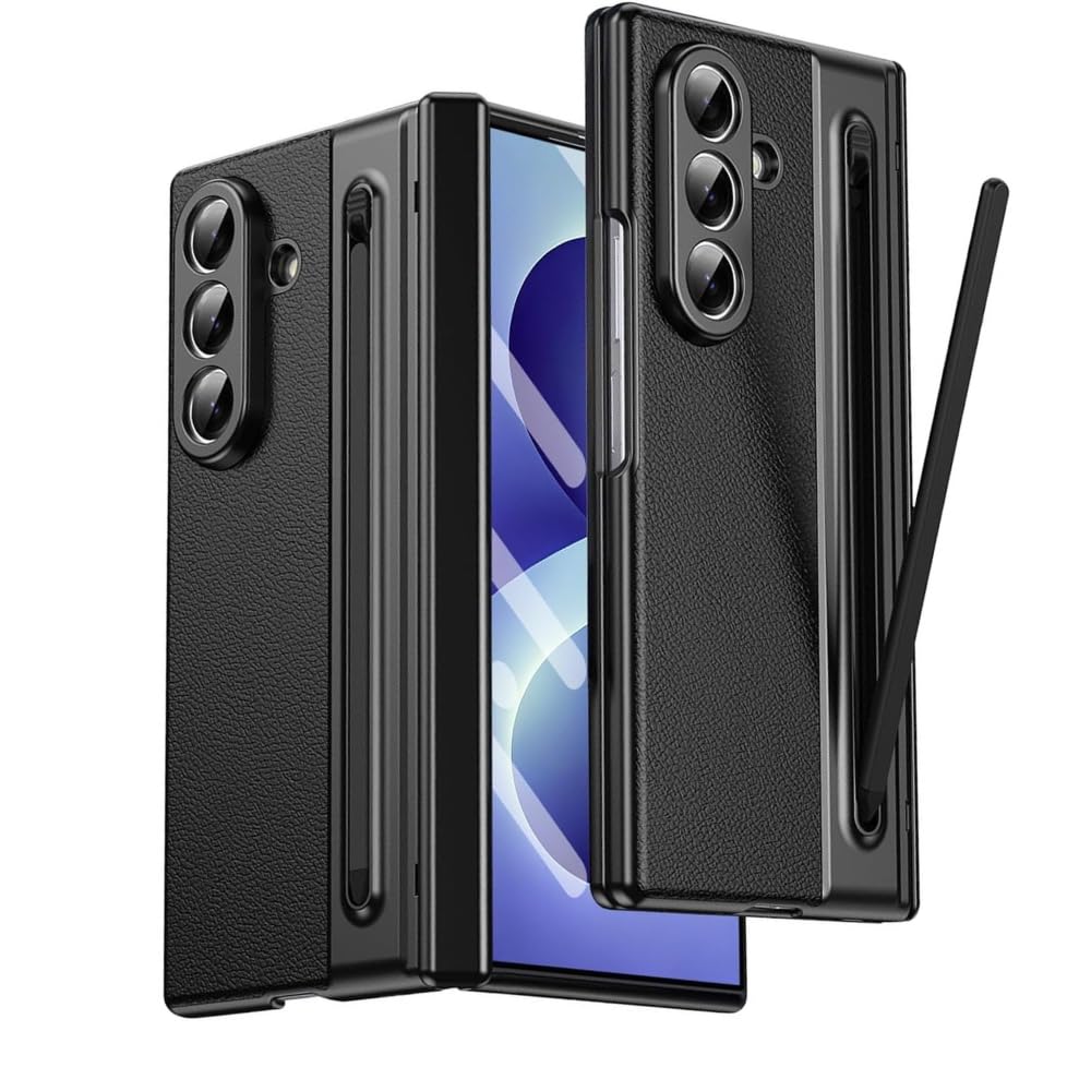 Flex Armor Leather Hinge Protection + S Pen Case Compatible with Samsung Galaxy Z Fold 8 Ultra