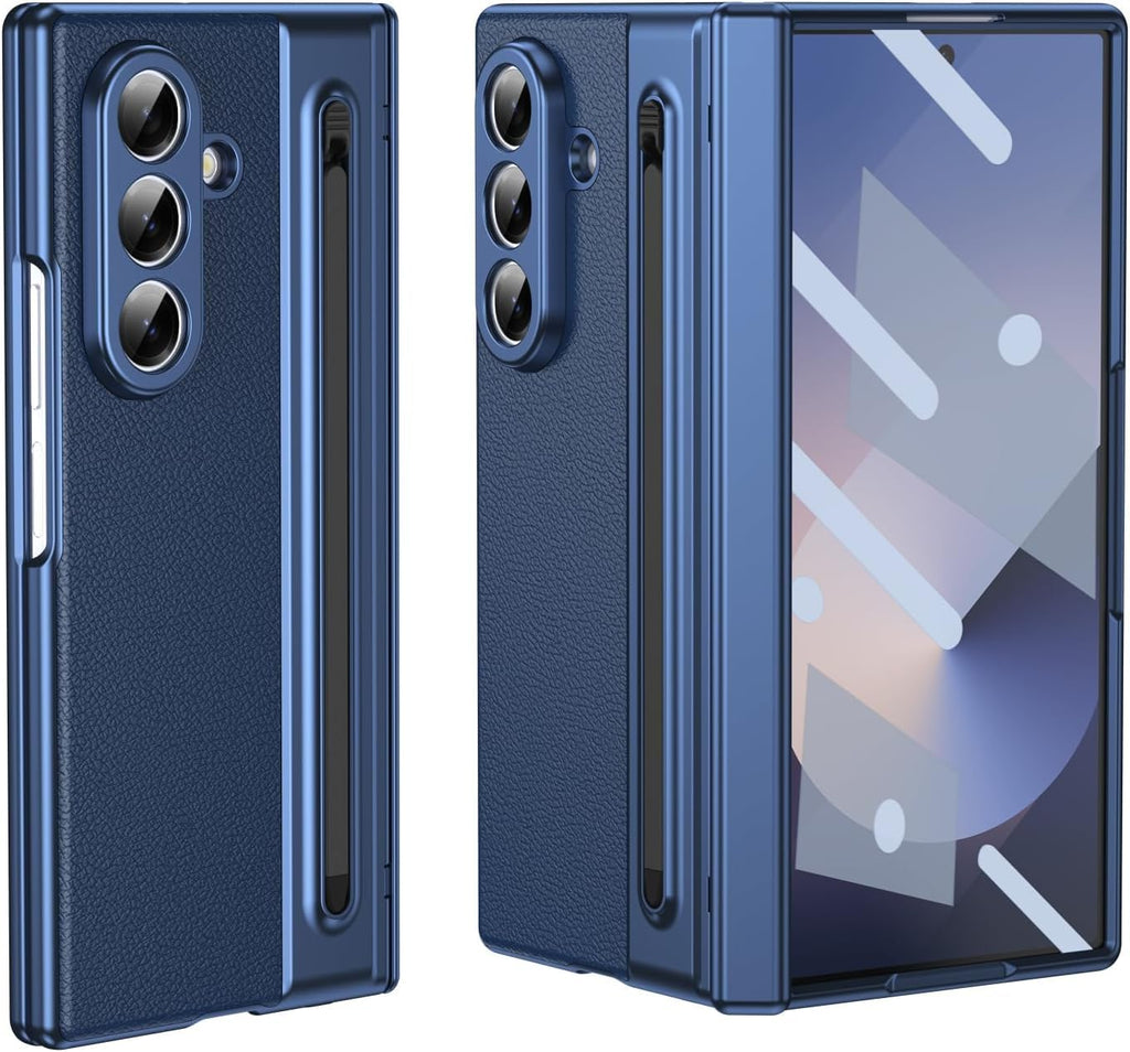 Flex Armor Z Fold 7 Luxury Leather Case | Hinge Protection, Kickstand, S Pen Holder