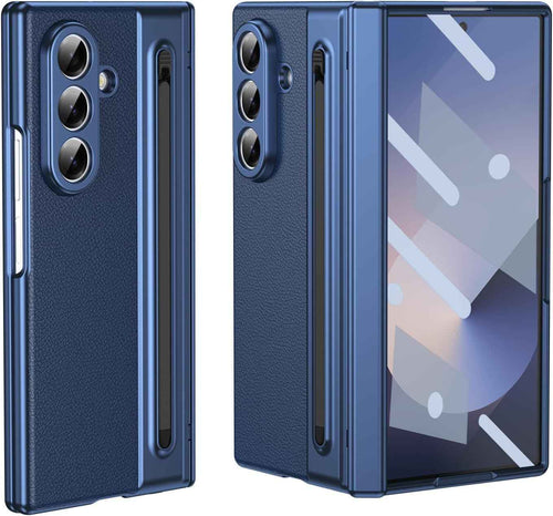 Flex Armor Z Fold 7 Luxury Leather Case | Hinge Protection, Kickstand, S Pen Holder