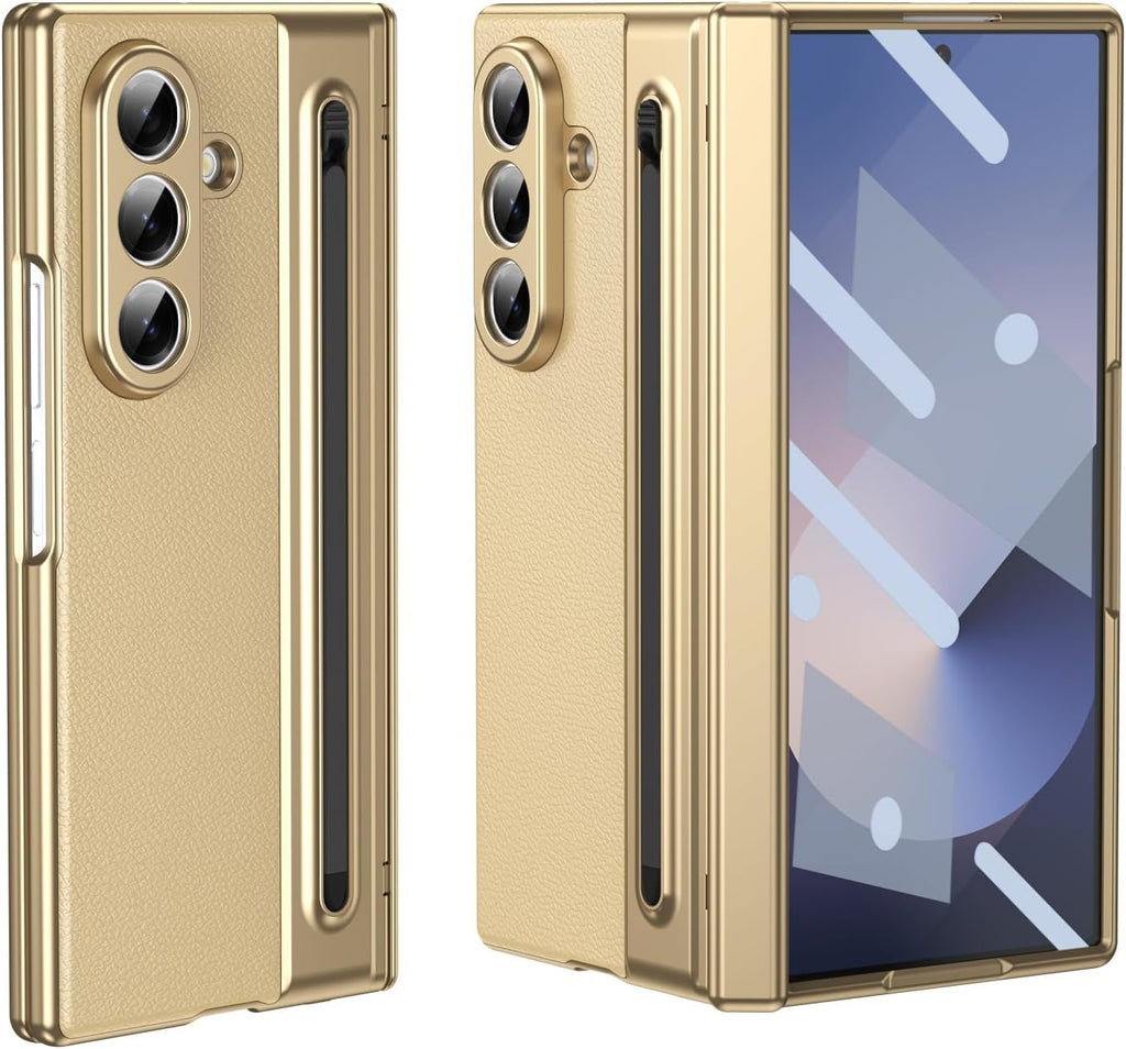 Flex Armor Z Fold 7 Luxury Leather Case | Hinge Protection, Kickstand, S Pen Holder