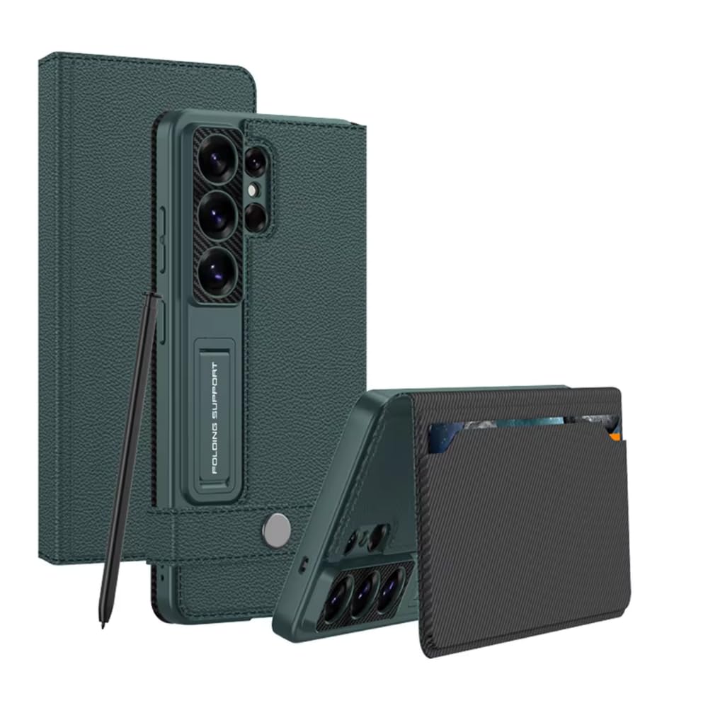 Samsung Galaxy S26 Ultra Premium Leather Wallet Case | Magnetic Flip Cover with Card Slots & Stand
