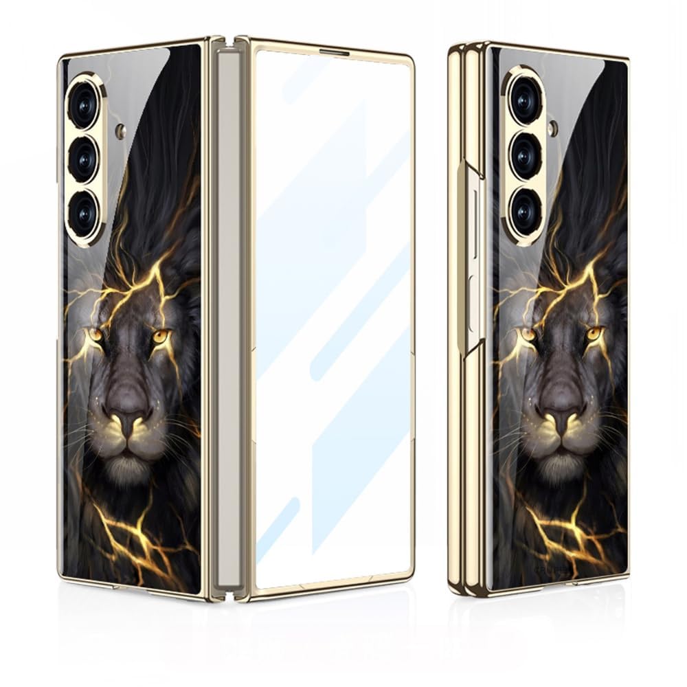 FlexArmor StagGlass Series Case for Samsung Galaxy Z Fold 7 | 9H Tempered Glass Back & Shockproof Protection