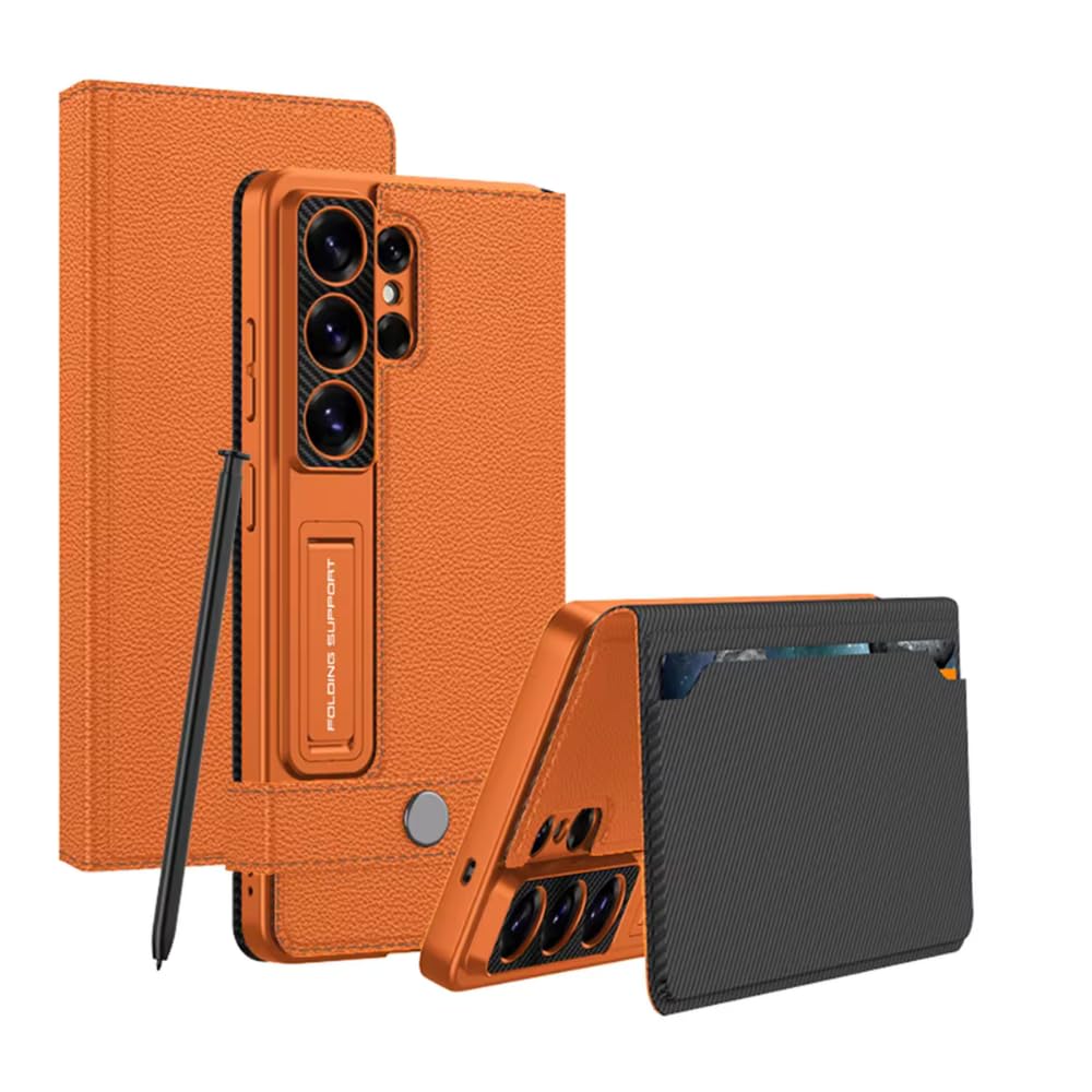 Samsung Galaxy S26 Ultra Premium Leather Wallet Case | Magnetic Flip Cover with Card Slots & Stand