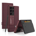 Samsung Galaxy S25 Ultra Premium Leather Wallet Case | Magnetic Flip Cover with Card Slots & Stand (Copy)